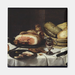 Stillleben mit Schinken Magnet