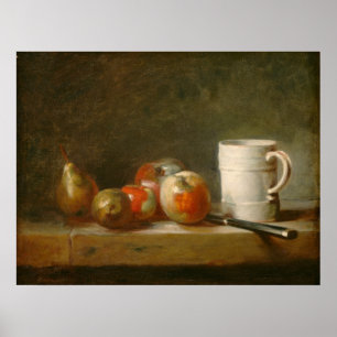 Stillleben mit Tasse - Jean-Siméon Chardin Kunst Poster