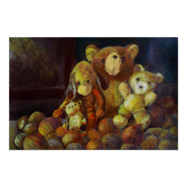 Stillleben mit Teddy Bears Poster (Vorderseite)
