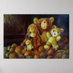 Stillleben mit Teddy Bears Poster