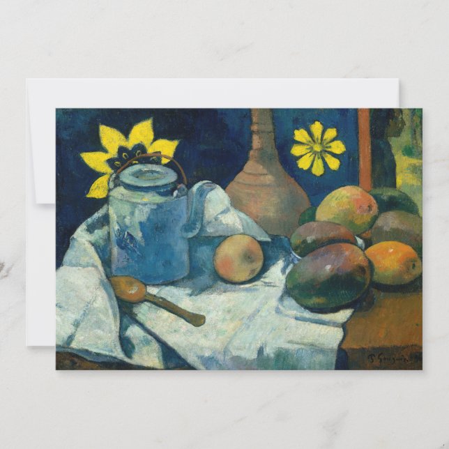 Stillleben mit Teekanne und Obst | Paul Gauguin (Vorderseite)