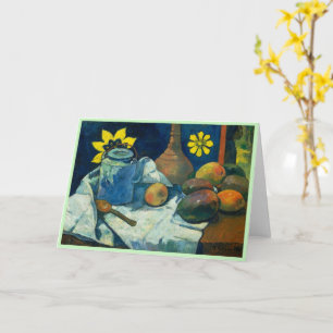 Stillleben mit Teekanne und Obst, Paul Gauguin Karte