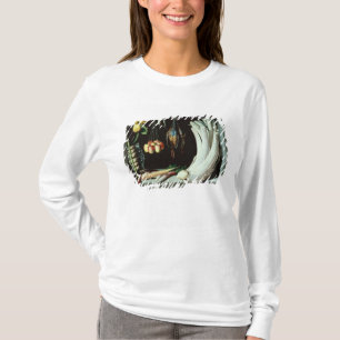 Stillleben mit toten Vögeln, Frucht und T-Shirt