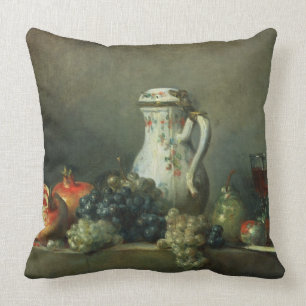 Stillleben mit Trauben und Granatäpfeln, 1763 (Ö Kissen