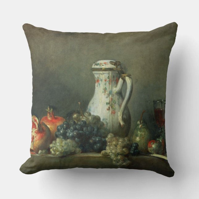 Stillleben mit Trauben und Granatäpfeln, 1763 (Öl Kissen (Vorderseite)