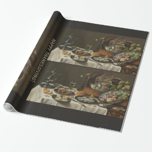 „Stillleben mit Truthahn-Pie“ individuelles Gesche Geschenkpapier