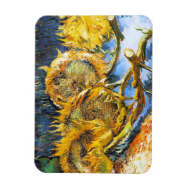 Stillleben mit vier Sonnenblumen Van Gogh Vincent Magnet