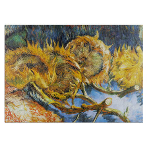 Stillleben mit vier Sonnenblumen Van Gogh Vincent Schneidebrett