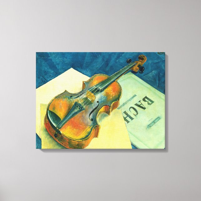 Stillleben mit Violine, 1921 Leinwanddruck (Vorderseite)