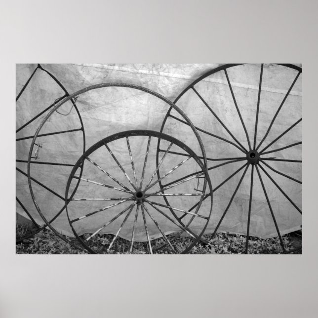 Stillleben mit Wagenrad Poster (Vorne)