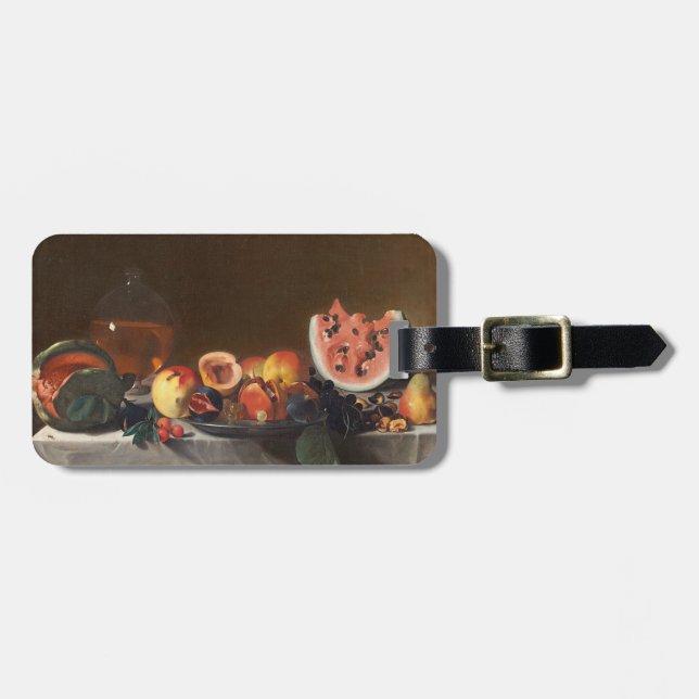 Stillleben mit Wassermelonen und Carafe Gepäckanhänger (Vorderseite horizontal)