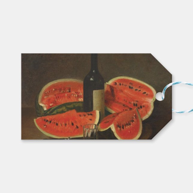 Stillleben mit Wassermelonen (von Constantin Stahi Geschenkanhänger (Vorderseite (Horizontal))