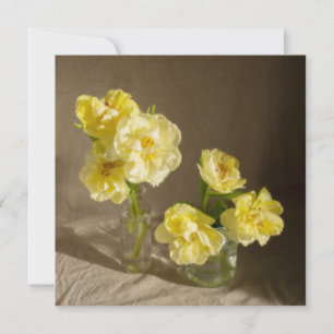 Stillleben mit weichen gelben Tulpen Karte