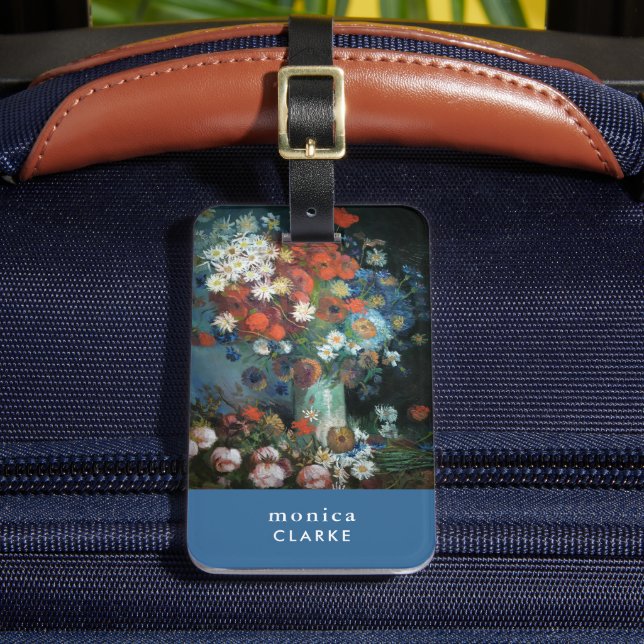 Stillleben mit Wiese-Blume | Vincent van Gogh Gepäckanhänger (Vorderseite Insitu 2)