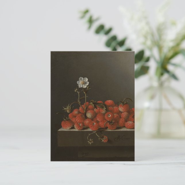 Stillleben mit wilden Erdbeeren, 17. Postkarte (Stehend Vorderseite)
