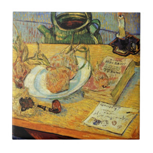 Stillleben mit Zeichenbrett von Vincent van Gogh Fliese