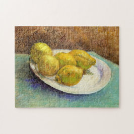 Stillleben mit Zitronen auf einer Platte Puzzle