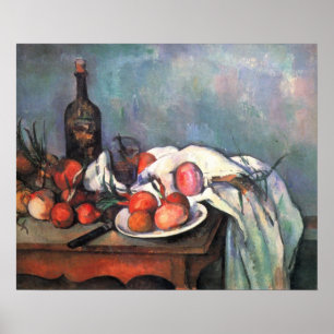 Stillleben mit Zwiebeln - Paul Cézanne Poster