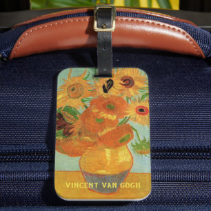 Stillleben mit zwölf Sonnenblumen von Vincent van  Gepäckanhänger