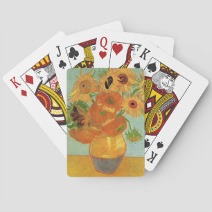 Stillleben mit zwölf Sonnenblumen von Vincent van  Spielkarten
