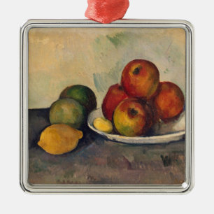 Stillleben Pauls Cezanne mit Äpfeln, c.1890 Silbernes Ornament