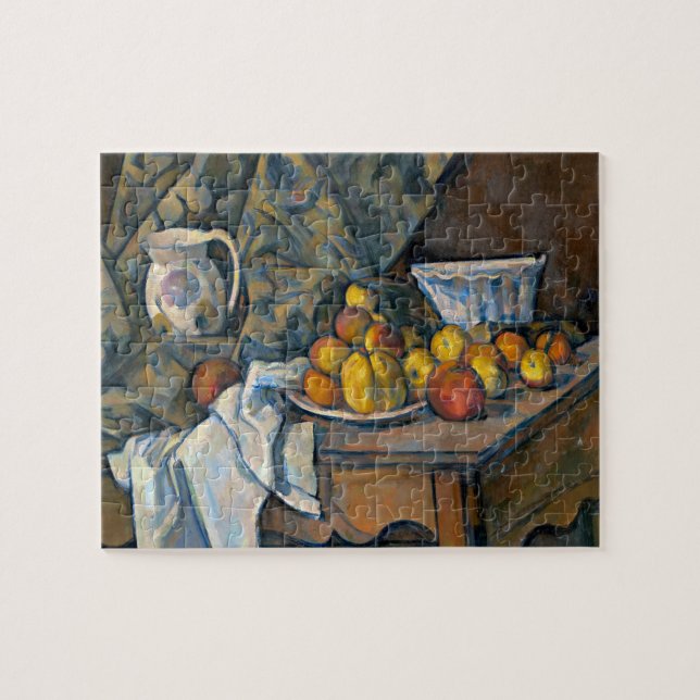 Stillleben Pauls Cezanne | mit Äpfeln und Puzzle (Horizontal)