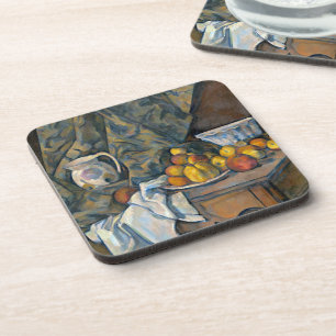 Stillleben Pauls Cezanne   mit Äpfeln und Untersetzer