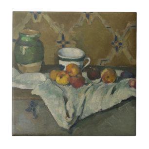 Stillleben Pauls Cezanne mit Glas, Schale und Fliese