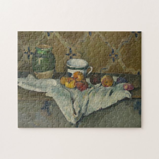 Stillleben Pauls Cezanne | mit Glas, Schale und Puzzle (Horizontal)