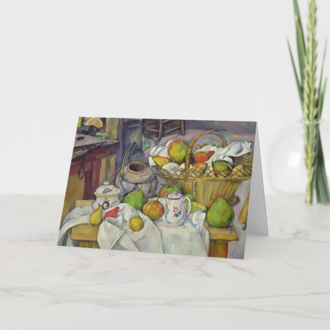 Stillleben Pauls Cezanne | mit Korb, 1888-90 Karte (Vorderseite)