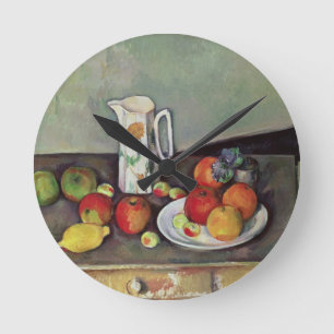 Stillleben Pauls Cezanne Paul Cezanne mit Runde Wanduhr