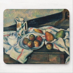 Stillleben Pauls Cezanne   von Pfirsichen und von Mousepad