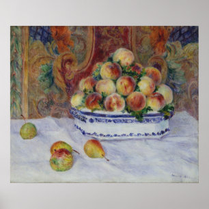 Stillleben Pierres Auguste Renoir   mit Pfirsichen Poster