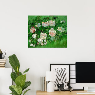 Stillleben: Pink Roses von Vincent van Gogh Poster