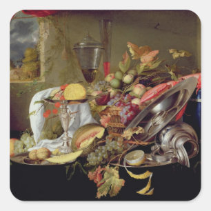 Stillleben Quadratischer Aufkleber