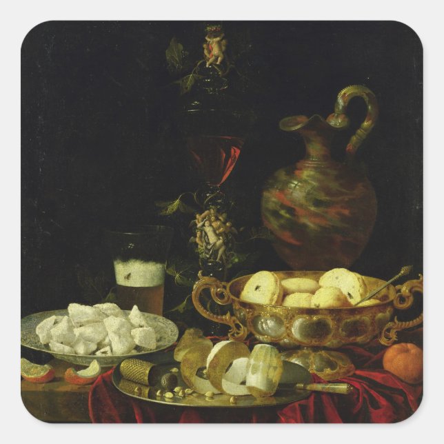 Stillleben Quadratischer Aufkleber (Vorderseite)