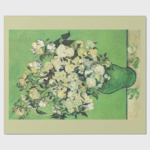 Stillleben - rosa Rosen in einer Vase, Van Gogh Geschenkpapier