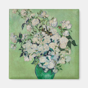 Stillleben Rose in einer Vase von Vincent van Gogh Magnet