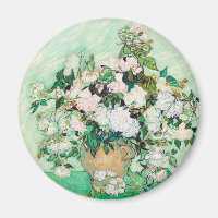 Stillleben Rose in einer Vase von Vincent van Gogh