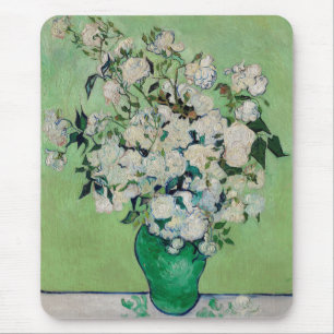 Stillleben Rosen in einer Vase von Vincent van Gog Mousepad