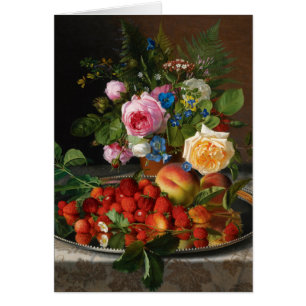 Stillleben Rosen und Erdbeeren von Otto Ottesen