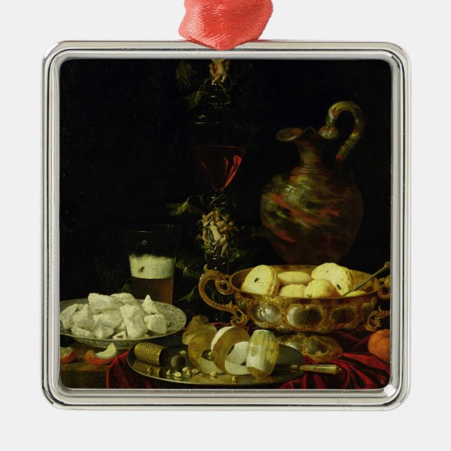 Stillleben Silbernes Ornament (Vorne)