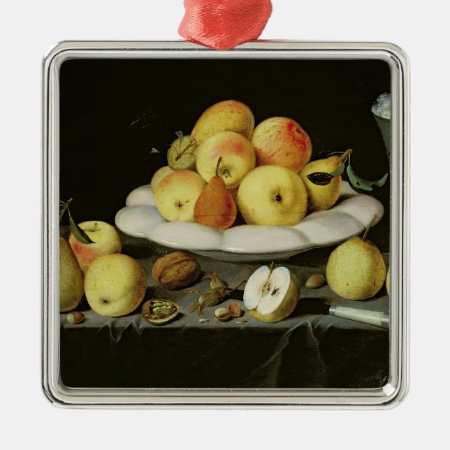 Stillleben Silbernes Ornament (Vorne)