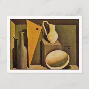 Stillleben-Team von Carlo Carra Fine Art Postkarte
