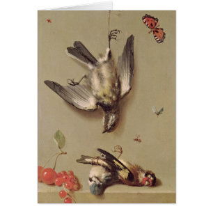 Stillleben toten Vögel und der Kirschen, 1712