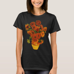 Stillleben-Vase mit 15 Sonnenblumen Vincent van Go T-Shirt