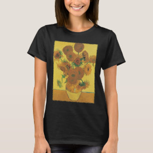 Stillleben-Vase mit 15 Sonnenblumen Vincent van Go T-Shirt