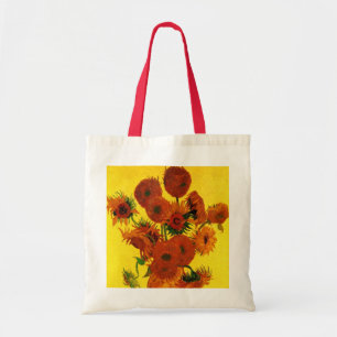 Stillleben-Vase mit 15 Sonnenblumen Vincent van Go Tragetasche