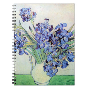 Stillleben-Vase mit Schwertlilien von Vincent van  Notizblock
