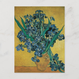 Stillleben-Vase mit Schwertlilien von Vincent van Postkarte